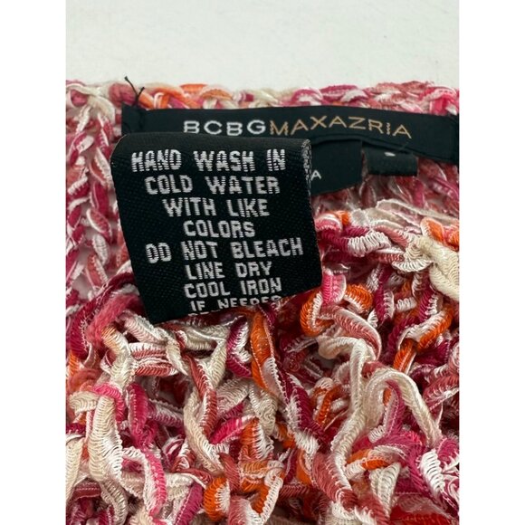 NWT BCBG Max Azria Multicolored Crochet Knit Cover Up Top | Boho Festival Indie - Picture 13 of 15